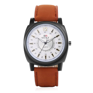 Luxury Quartz Watch Men'S Watch Fashion Sport Watch Leather Watch