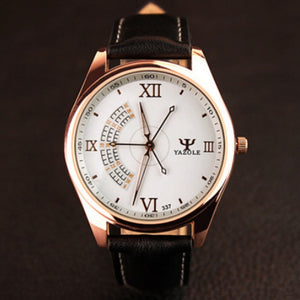 Luxury Watches Unique Fashion Men'S Watch Waterproof Watch Leather Watch