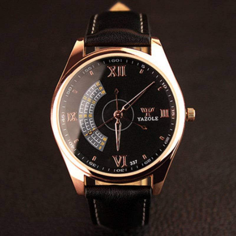 Luxury Watches Unique Fashion Men'S Watch Waterproof Watch Leather Watch